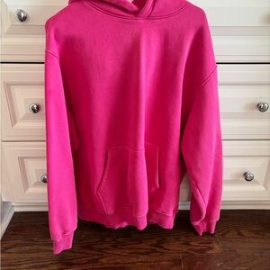 Vibrant Pink Distressed Hoodie